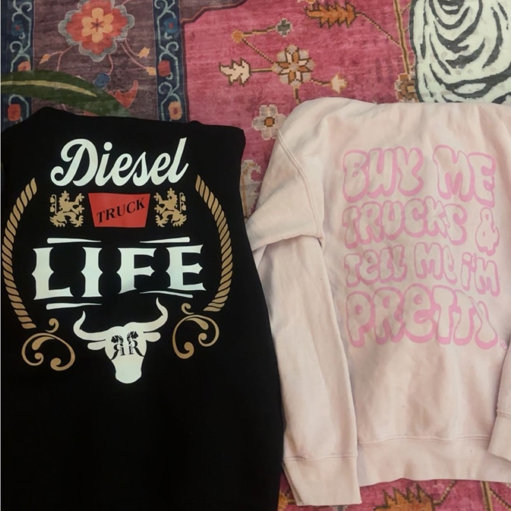 Diesel Black Graphic Sweatshirts